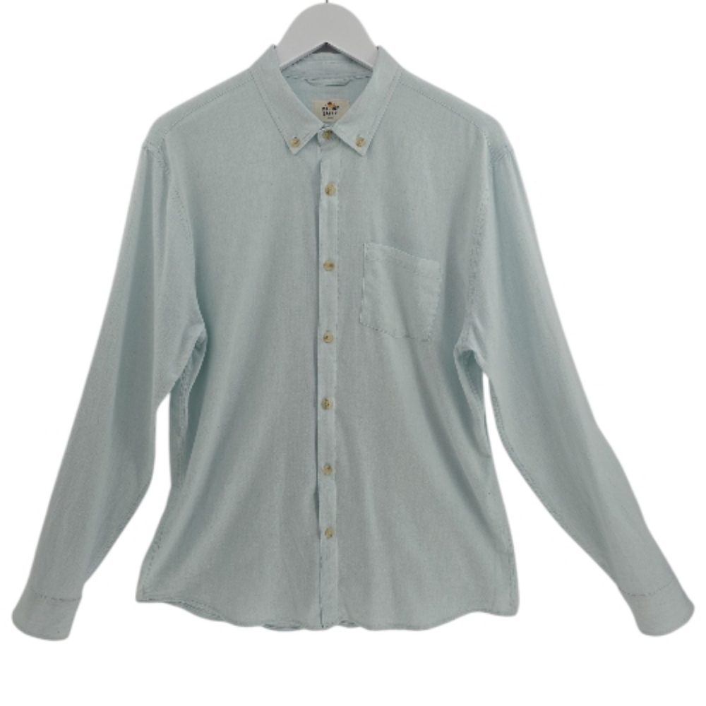 Marine Layer California Oxford Shirt Size Marge M/L in Iced Mint